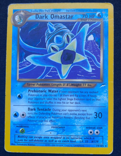Pokemon TCG Dark Omastar Neo Destiny Card 19/105 Regular Rare (HP) - Image 1