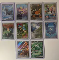 Pokemon Lot Of 10 Illustration Rare/Promo Cards English - Image 1