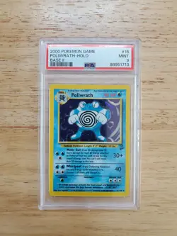 Pokemon PSA 9 MINT 2000 Poliwrath Base Set 2 Holo Card - Image 1