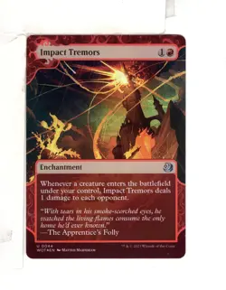 MTG SkeenAB Impact Tremors BORDERLESS FOIL from WOT. NM. - Image 1