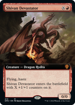 1x Shivan Devastator ~ Extended Art - Foil NM-Mint, English Dominaria United MTG - Image 1