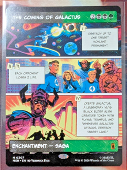 2026 MTG MARVEL SUPERHEROES BORDERLESS #0307 THE COMING OF GALACTUS - Image 1