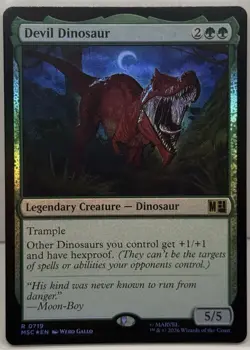 Devil Dinosaur #719 (Foil) (NM) Commander: Marvel Super Heroes MSC Magic MTG - Image 1