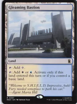 Gleaming Bastion 267 Rare Marvel Super Heroes Magic: The Gathering Near Mint - Image 1