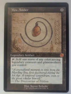 Mox Amber Retro Frame Schematic Artifact MTG Brothers' War English NM-Mint - Image 1