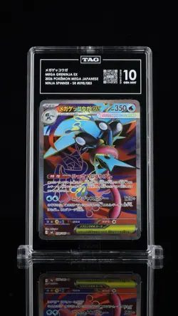 TAG GEM MINT 10 Mega Greninja ex SR 098/083 Pokemon Ninja Spinner Japanese - Image 1