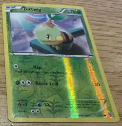 Pokemon TCG Plasma Storm Turtwig 1/135 Reverse Holo Common - Image 1