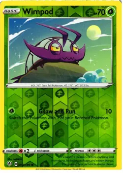 Wimpod 017/189 Common Darkness Ablaze Pokemon Reverse Holo Near Mint - Image 1