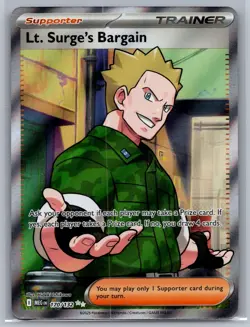 Pokemon Mega Evolution - Lt. Surges Bargain 170/132 Full Art NM - Image 1