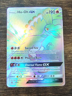 Pokemon Ho-oh GX Rainbow Rare SM80 Black Star Promo Shining Legends NM-MINT - Image 1