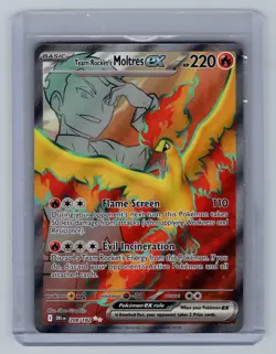 Pokemon Team Rocket's Moltres ex Ultra Rare 208/182 DRI SV10 Destined Rivals NM - Image 1