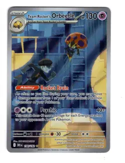 2025 Pokemon Team Rocket's Orbeetle 198/182 Destined Rivals Illustration Rare - Image 1