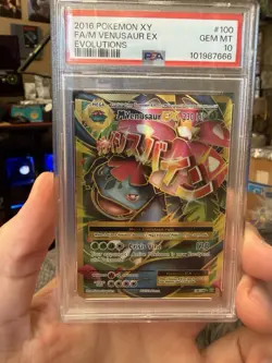 Pokemon 2016 XY Evolutions M Venusaur EX 100/108 Full Art Holo PSA 10 - Image 1