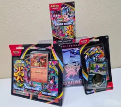 Pokemon Chaos Rising Elite Trainer Box Sealed ETB + Booster Bundle + 4 Packs!!! - Image 1