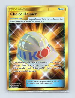 Choice Helmet 229/214 Secret Rare Lost Thunder Pokemon Lightly Played - Image 1