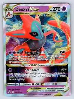 Deoxys VSTAR SWSH268 Holo Promo Sword & Shield Promo Pokemon Near Mint - Image 1