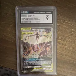CGC 9 Espeon & Deoxys GX SM240 Promo TAG TEAM Holo EN 2020 Pokemon TCG - Image 1