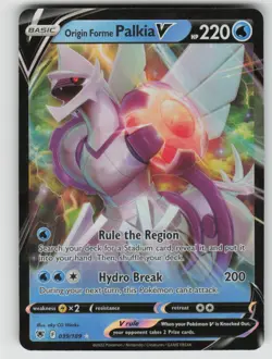 Origin Forme Palkia V 039/189 Holo V Rare Astral Radiance Pokemon Holo Near Mint - Image 1