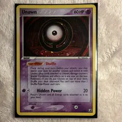 Pokemon TCG Unown (O) O/28 Unseen Forces Holo Rare English 60 HP - Image 1