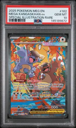 2025 Pokemon Meg En Mega Kangaskhan ex #182 Special Illustration Rare PSA 10 - Image 1