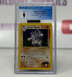 Pokemon TCG: Brock's Rhydon. Gym Heroes Unlimited 2/132. CGC Mint 9. - Image 1