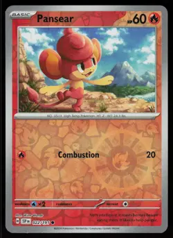 Pansear 022/191 Common Surging Sparks Pokemon Reverse Holo Near Mint - Image 1