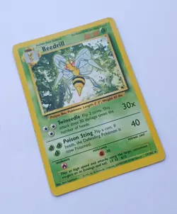 Pokemon TCG Beedrill 17/102 Base Set Rare Vintage WOTC 1999 LP - Image 1