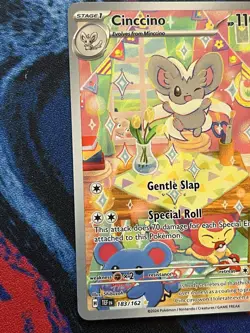 Pokemon TCG Cinccino Illustration Rare Full Art Holo SV05 183/162 NM MINT 10 - Image 3