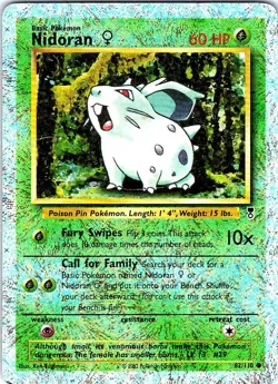 Nidoran F 82/110 Common Legendary Collection Pokemon Reverse Holo Dmg - Image 1