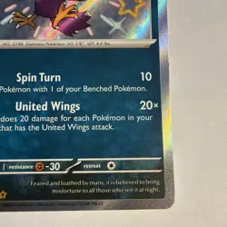 Murkrow 181/091 Shiny Rare Paldean Fates Pokemon Near Mint - Image 4
