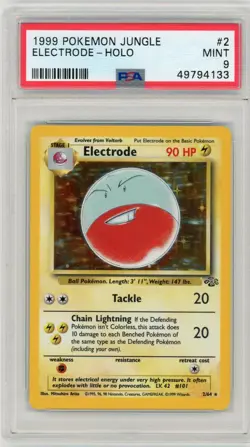 1999 POKEMON JUNGLE #2 ELECTRODE-HOLO PSA 9 - Image 1