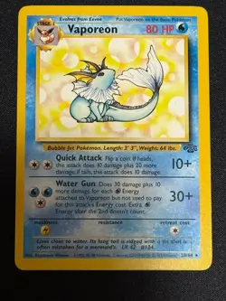 Vaporeon 28/64 Rare Jungle Pokemon Unlimited Near Mint - Image 1