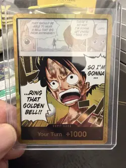 One Piece TCG OP15 Gold Don!!! English Adventure on Kami’s Island Luffy CCG - Image 1