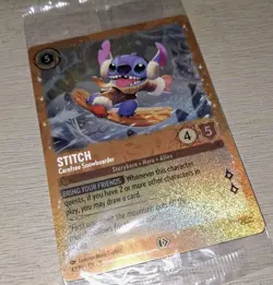 SEALED Stitch Carefree Snowboarder Gold Promo 42/P3 Disney Lorcana - Image 3