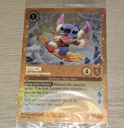 SEALED Stitch Carefree Snowboarder Gold Promo 42/P3 Disney Lorcana - Image 4