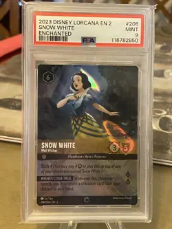 Disney Lorcana 2023 2nd Chapter Snow White - Enchanted #206 - PSA 9 MINT #5 - Image 1