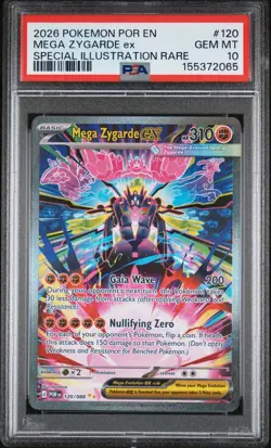 2026 POKEMON POR EN-PERFECT ORDER #120 MEGA ZYGARDE EX PSA 10 - Image 1