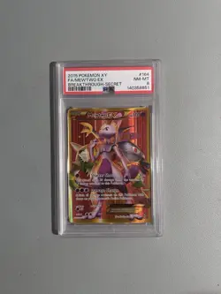 Pokemon Card Mewtwo EX 164/162 Secret Rare XY Breakthrough PSA 8 - Image 1