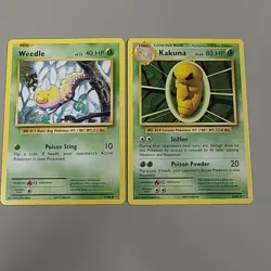 Weedle 5/108 & Kakuna 6/108 XY Evolutions Pokemon TCG 2 x Cards Non Holo - Image 1