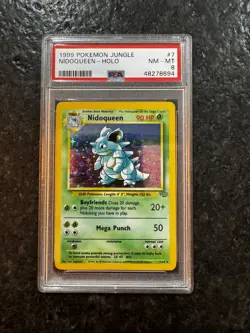 Pokemon Jungle Nidoqueen Holo Rare Card 7/64 PSA 8 - Image 1