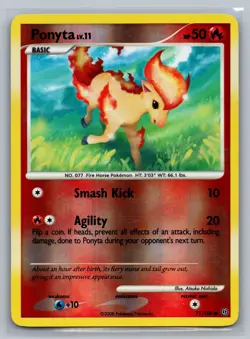 Ponyta Stormfront #71/100 Common,Reverse Holo Pokemon Card - Image 1