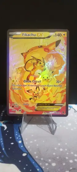 Pikachu EX Custom Card Fan Art DIY Full Art SIR - Image 1
