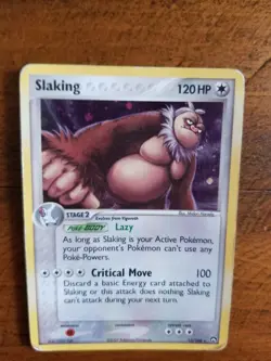 SLAKING 13/108 Holo Rare EX Power Keepers Pokemon Card Played - Image 2