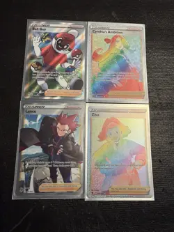 Pokemon TCG Foil Trainer Card Lot Ball Guy Cynthia Lance Zisu - Image 1