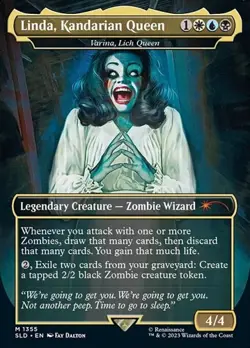 Varina, Lich Queen "Linda, Kandarian Queen" - Extended Art Secret Lair LP MTG - Image 1