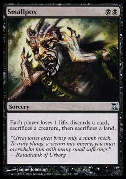 MTG Smallpox - Foil, Time Spiral, Damaged, English - Image 1