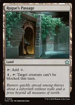 MTG Rogue's Passage - Foil, Foundations, Lightly Played, English - Image 1