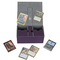 AE Card Deck Box for MTG with 3 Tray Commander Deck Box Hold 200+ Double 7-3 - Image 4