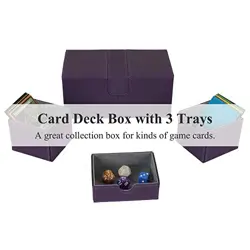 AE Card Deck Box for MTG with 3 Tray Commander Deck Box Hold 200+ Double 7-3 - Image 5