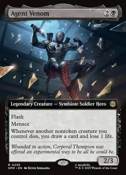 1x Agent Venom - Foil Extended Art NM Eng MTG - Marvel's Spider-Man - Image 1